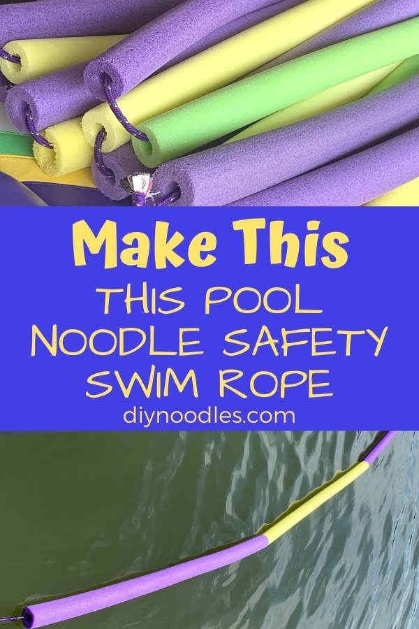 Pool noodle rope pin