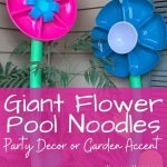 Giant pool noodle flowers