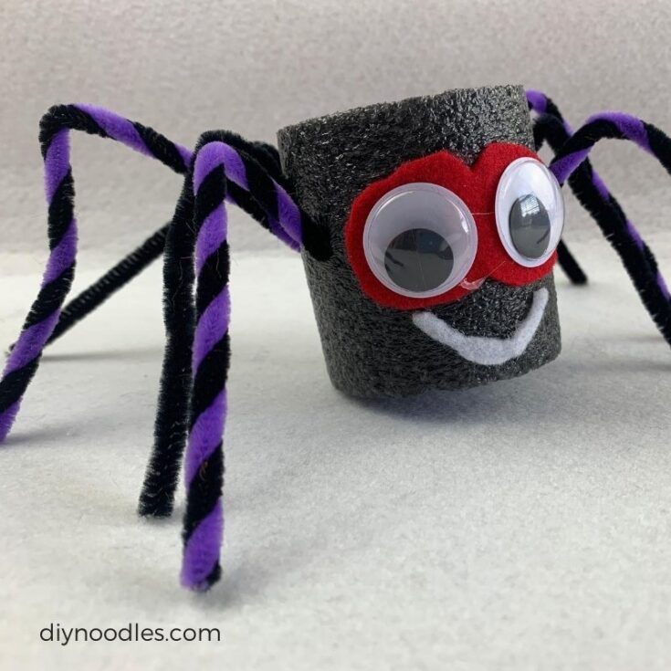 pool noodle spider craft