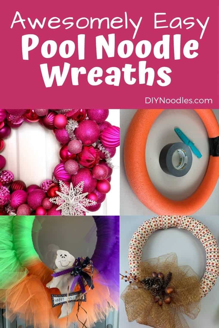 DIY Pool Noodle Wreaths DIY Noodles